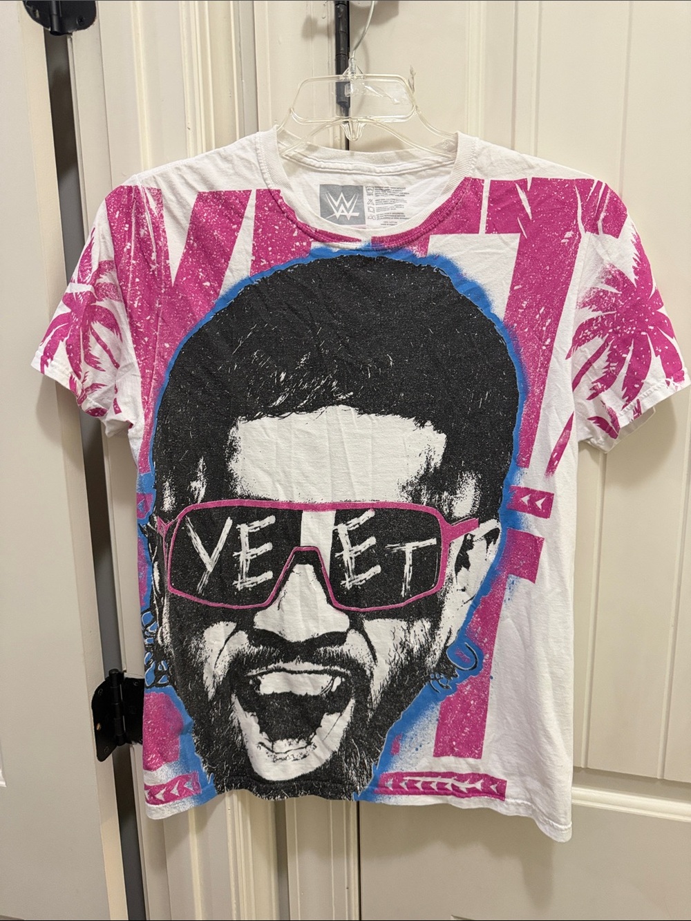 WWE Men’s Yeet White Graphic Tee- Adult M
